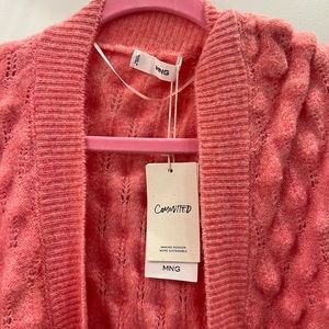 Pink sweater from mango size small! Never worn